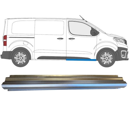 Panel de reparación del umbral puerta delantera para Peugeot Expert 2016- / Izquierda = Derecha (simétrico) 15139