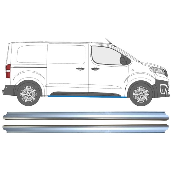 Panel de reparación umbral parte inferior para Toyota Proace Verso 2016- / Izquierda+Derecha / Conjunto 15601