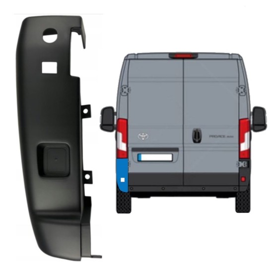 Esquina parachoques trasero 180 grados para Toyota Proace Max 2024- / Izquierda 15941