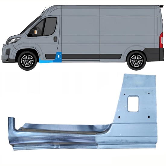 Panel de reparación pilar + Panel de reparación del umbral para Toyota Proace Max 2024- / Izquierda 16733