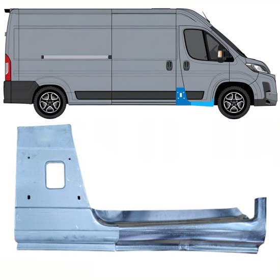 Panel de reparación pilar + Panel de reparación del umbral para Toyota Proace Max 2024- / Derecho 16732