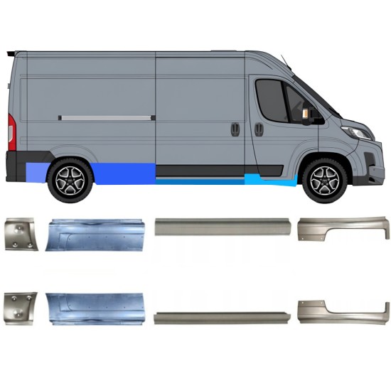 Panel de reparación conjunto para Toyota Proace Max 2024- / Izquierda+Derecha / 16706