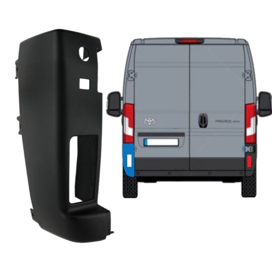 Esquina parachoques trasero 180 grados para Toyota Proace Max 2024- / Izquierda 15941