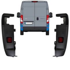 Esquina parachoques trasero 270 grados para Toyota Proace Max 2024- / Izquierda+Derecha / Conjunto 15930