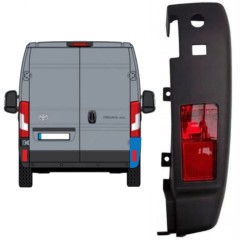 Esquina del parachoques trasero con lámpara para Toyota Proace Max 2024- / Derecho 15937