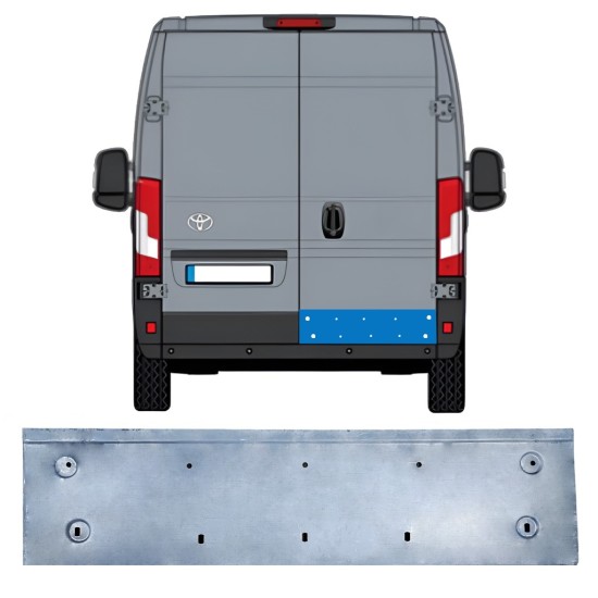 Panel de reparación puerta trasera para Toyota Proace Max 2024- / Derecho 16722