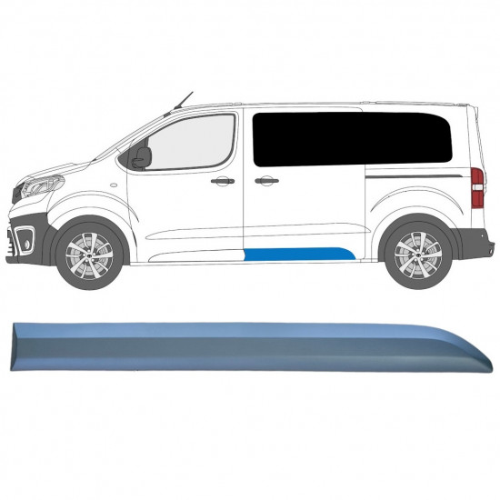 Rivestimento laterale posteriore (Włoskie słowo, czy na pewno jest poprawne w kontekście hiszpańskim?) para Toyota Proace 2016- / Izquierda 12819