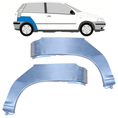 Panel de reparación guardabarros trasero para Fiat Punto 1 1993-1999 / Izquierda+Derecha / Conjunto 9684