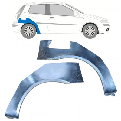 Panel de reparación guardabarros trasero para Fiat Punto 2 1999-2010 / Izquierda+Derecha / Conjunto 10404