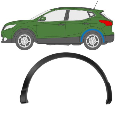 Moldura lateral guardabarros trasero para Nissan Qashqai 2013-2021 / Izquierda 11780