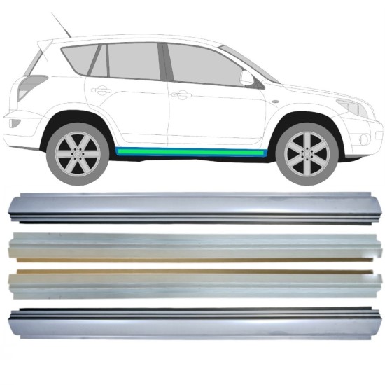 Panel de reparación del umbral interior y exterior para Toyota Rav4 2006-2013 / Izquierda+Derecha / Conjunto 14910