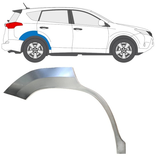 Panel de reparación guardabarros trasero para Toyota Rav4 2013-2018 / Derecho 16488