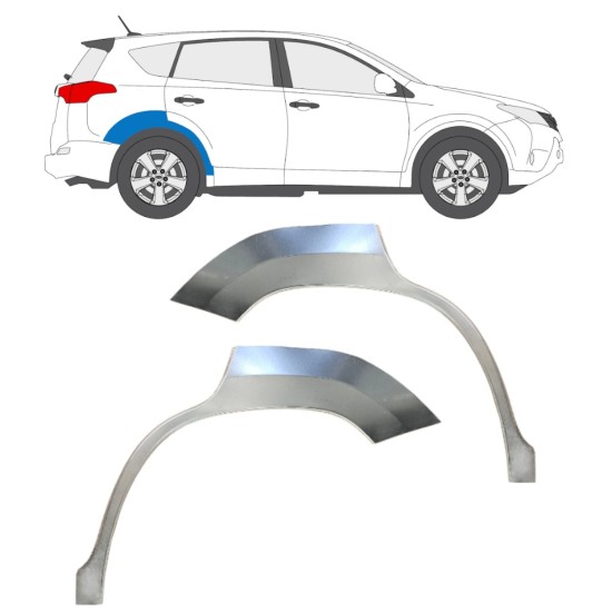 Panel de reparación guardabarros trasero para Toyota Rav4 2013-2018 / Izquierda+Derecha / Conjunto 16490