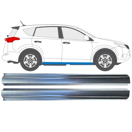 Panel de reparación del umbral para Toyota Rav4 2013-2018 / Izquierda+Derecha / Conjunto 16493