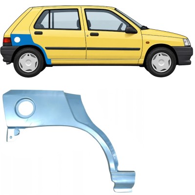 Panel de reparación guardabarros trasero para Renault Clio I 1990-1998 / Derecho 7682