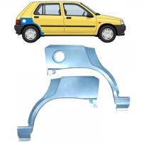 Panel de reparación guardabarros trasero para Renault Clio I 1990-1998 / Izquierda+Derecha / Conjunto 9849