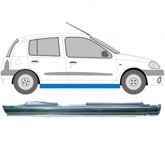 Panel de reparación del umbral para Renault Clio 1998-2012 / Derecho 6968