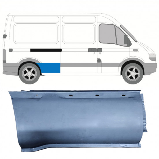 Panel de reparación lateral para Opel Movano / R Master 1998-2010 / Derecho 7373