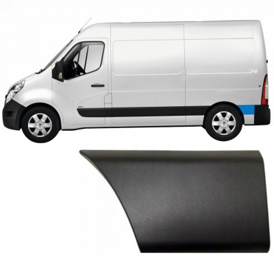 RENAULT MASTER 2010- CORTO TRASERO GUARDABARRO MOLDURA LATERAL DETRÁS DE THE RUEDA / IZQUIERDA