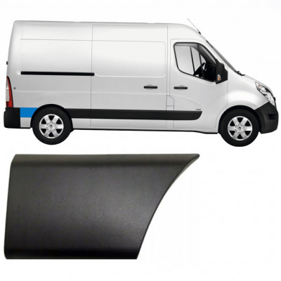 Moldura lateral guardabarros trasero detrás de la rueda para Renault Master 2010- / SWB / Derecho 8321