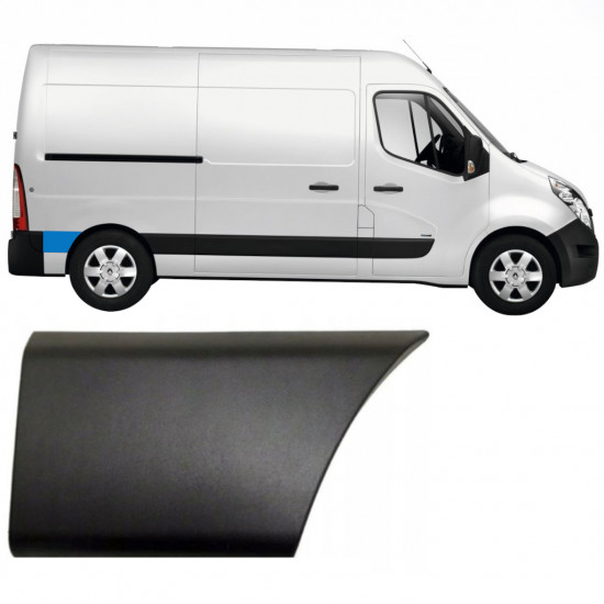 RENAULT MASTER 2010- CORTO TRASERO GUARDABARRO MOLDURA LATERAL DETRÁS DE THE RUEDA / DERECHA