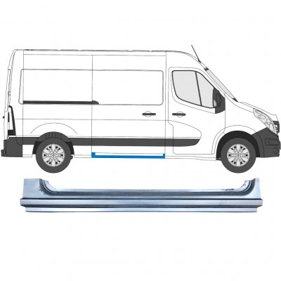 Panel de reparación del umbral de la puerta corredera para Opel Movano / R Master 2010- / Derecho 5956