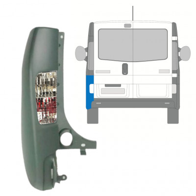 Esquina del parachoques trasero con lámpara para Renault Trafic 2001-2014 / Izquierda /  10066