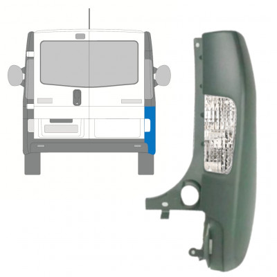 RENAULT TRAFIC 2001-2014 ESQUINA DEL PARACHOQUES TRASERO LAMPA / KIT / DERECHA