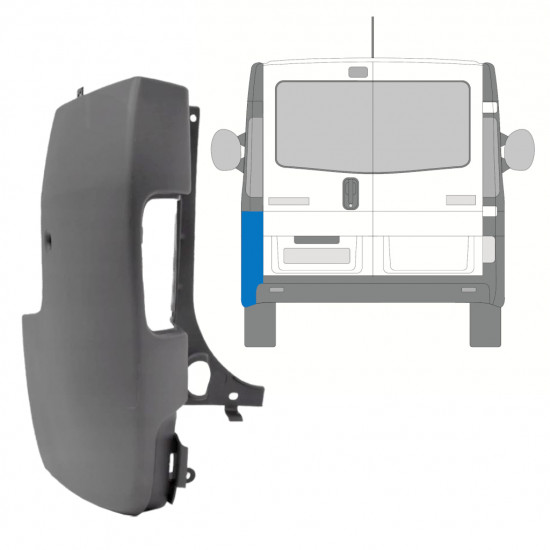 Esquina parachoques trasero para Renault Trafic 2001-2014 / Izquierda 8209