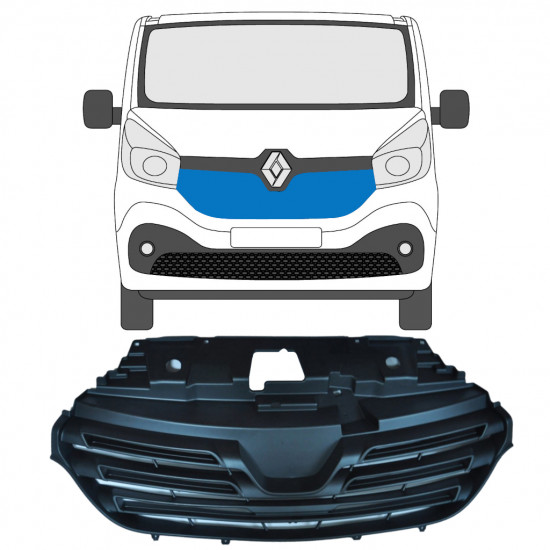 RENAULT TRAFIC 2014- REJILLA DEL RADIADOR