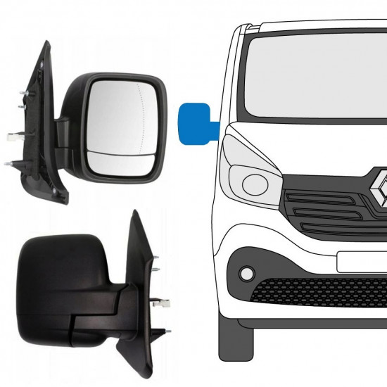 Espejo eléctrico para Renault Trafic 2014- / Derecho 8229