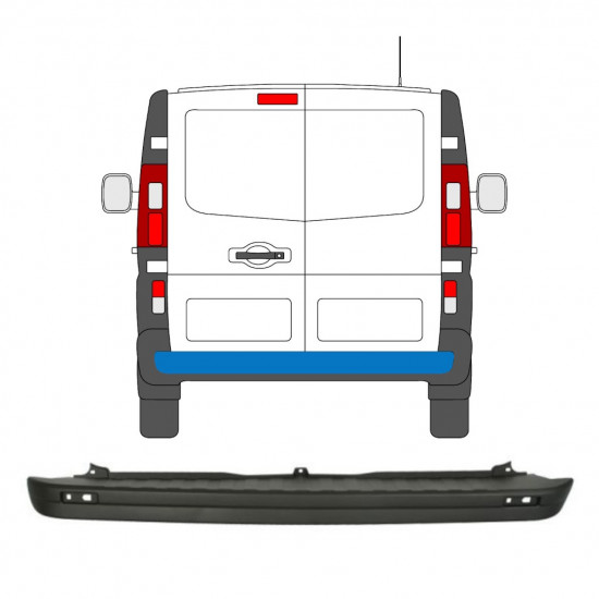 Parachoques trasero para Renault Trafic 2014- 8212