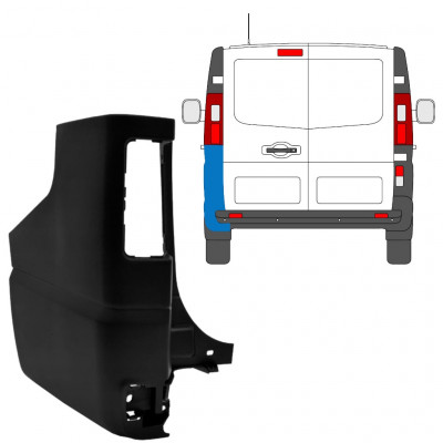 Esquina parachoques trasero para Renault Trafic 2014- / Izquierda 7726