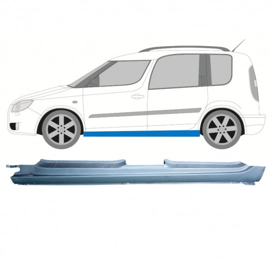 Umbral completo para Skoda Roomster Praktik 2006-2015 / Izquierda 12890