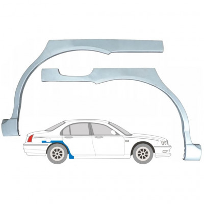 Panel de reparación guardabarros trasero para Rover 75 MG ZT 1999-2005 / Izquierda+Derecha / Conjunto 9200