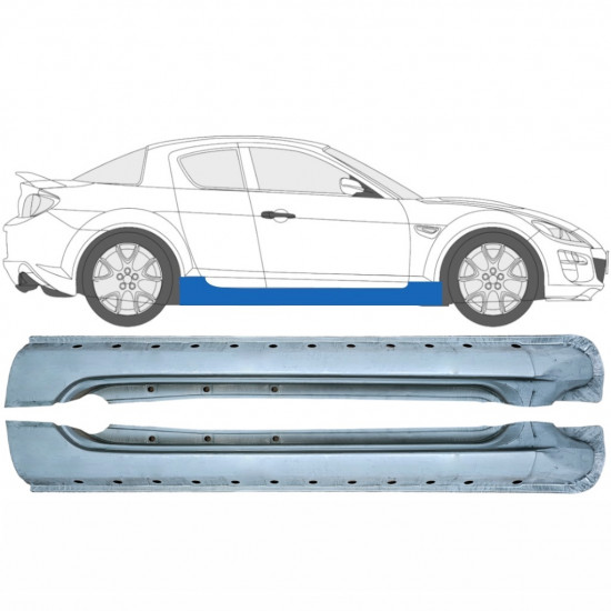 Umbral completo para Mazda RX8 2003-2012 / Izquierda+Derecha / Conjunto 9284