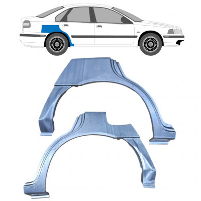 Panel de reparación guardabarros trasero para Volvo S40 / V40 1995-2004 / Izquierda+Derecha / Conjunto 9193