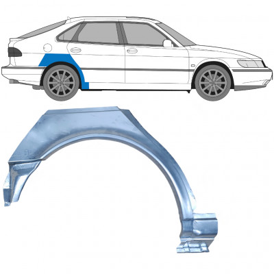 Panel de reparación guardabarros trasero para Saab 900 1994-1998 / Derecho 6983