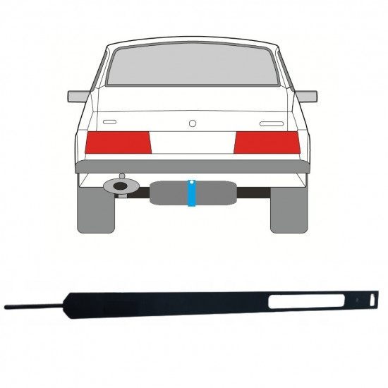 Banda de sujeción, depósito de combustible para Saab 900 1978-1995 11735