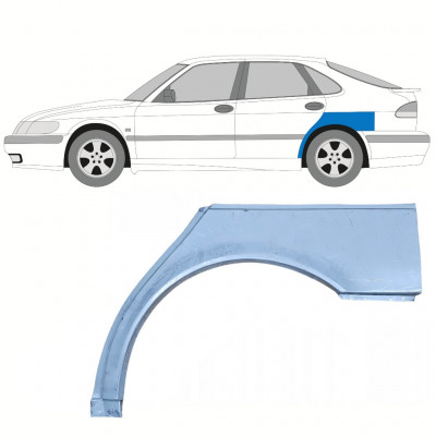 SAAB 9-3 1998-2003 PANEL DE REPARACIÓN DEL ALERÓN TRASERO / IZQUIERDA