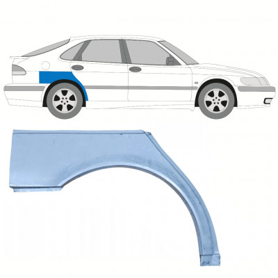 Panel de reparación guardabarros trasero para Saab 9-3 1998-2003 / Derecho 8116