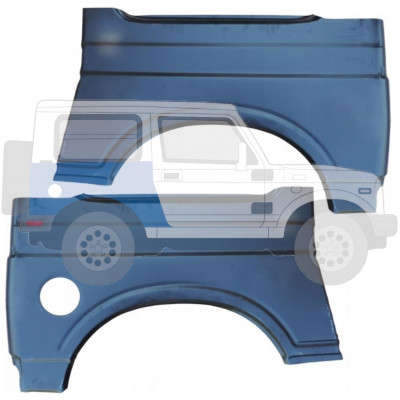 Panel de reparación guardabarros trasero para Suzuki Samurai 1981-2004 / Izquierda+Derecha / Conjunto 9580