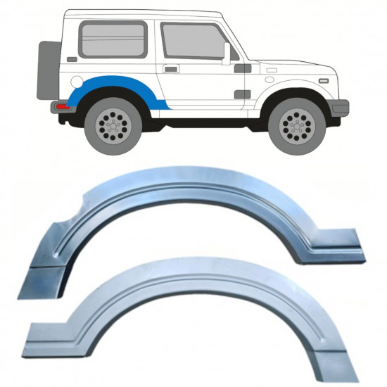 Panel de reparación guardabarros trasero para Suzuki Samurai 1981-2004 / Izquierda+Derecha / Conjunto 10819