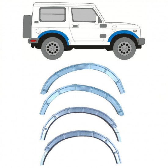 Panel de reparación guardabarros delantero + trasero para Suzuki Samurai 1981- / Conjunto 11835