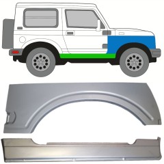 Umbral completo + Panel de reparación guardabarros delantero para Suzuki Samurai 1981- / Derecho / Conjunto 10034