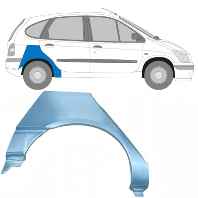 Panel de reparación guardabarros trasero para Renault Scenic 1995-2003 / Derecho 8403