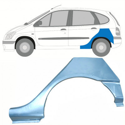 Panel de reparación guardabarros trasero con umbral para Renault Scenic 1995-2003 / Izquierda 8406