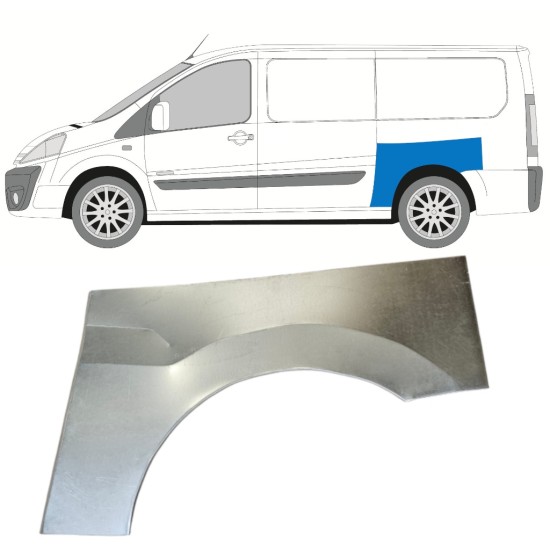 Panel de reparación guardabarros trasero para Fiat Scudo 2007-2016 / Izquierda 14748