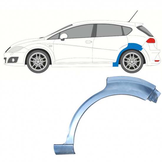 SEAT LEON 2005-2012 PANEL DE REPARACIÓN DEL ALERÓN TRASERO / IZQUIERDA