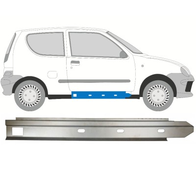 Panel de reparación del umbral interno para Fiat Seicento 1998-2010 / Derecho 14714
